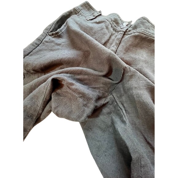 Chico's Black Pants 100 Percent Linen Wide Leg Flowy Boho Natural Comfy 1 S - Picture 13 of 16